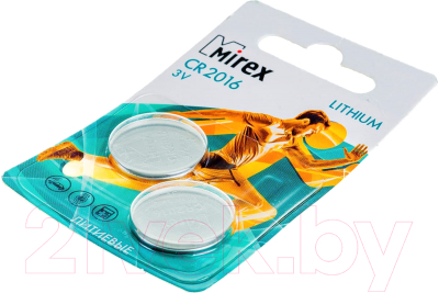 Комплект батареек Mirex CR2016 / 23702-CR2016-E2