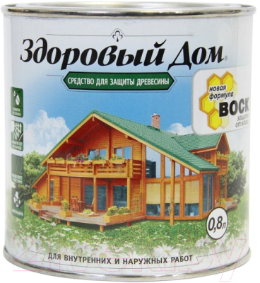 Защитно-декоративный состав Здоровый дом Махагон - фото