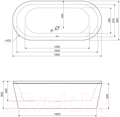 Экран для ванны Cezares METAURO-Central-180-SCR-W37