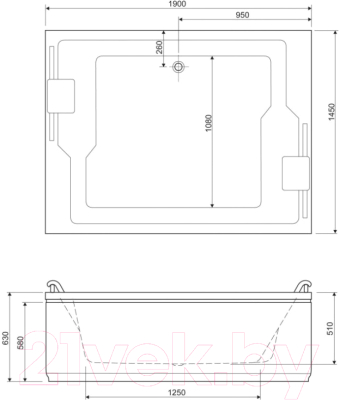 Экран для ванны Cezares PLANE-DUO-145-SP-L-W37