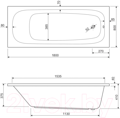 Экран для ванны Cezares EM-180-SCR-W37