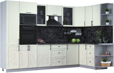 Готовая кухня Интерлиния Тренд 1.68x3.2 ВТ правая - фото