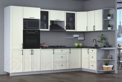Готовая кухня Интерлиния Тренд 1.68x3.2 ВТ правая