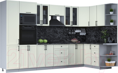 Готовая кухня Интерлиния Тренд 1.68x3.4 ВТ правая - фото