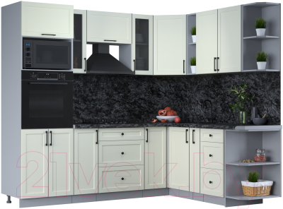 Готовая кухня Интерлиния Тренд 1.88x2.4 ВТ правая - фото