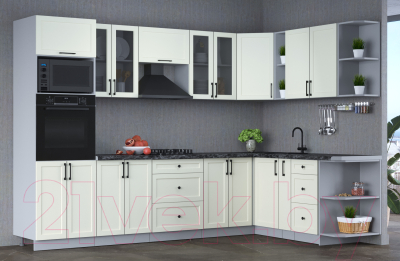 Готовая кухня Интерлиния Тренд 1.88x3.0 ВТ правая