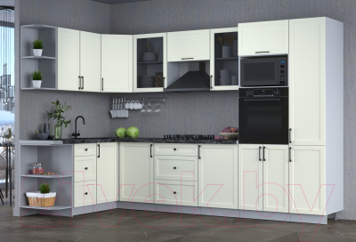 Готовая кухня Интерлиния Тренд 1.68x3.2 ВТ левая