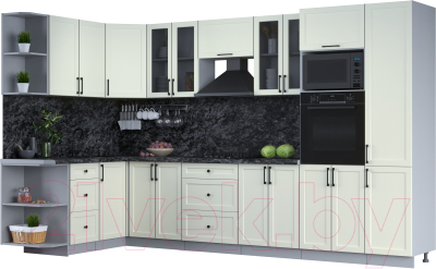 Готовая кухня Интерлиния Тренд 1.68x3.4 ВТ левая - фото
