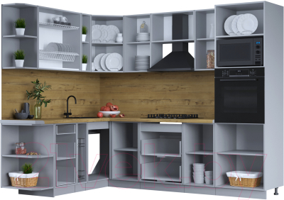 Готовая кухня Интерлиния Тренд 1.88x2.6 ВТ левая