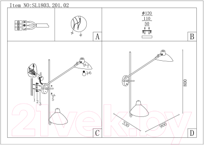 Бра ST Luce SL1803.201.02