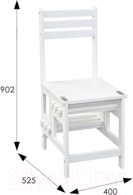 Cтул-лестница Мебелик Массив (снег)