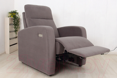 Кресло-реклайнер DiArt Лаунж (велюр Ultra Stone)