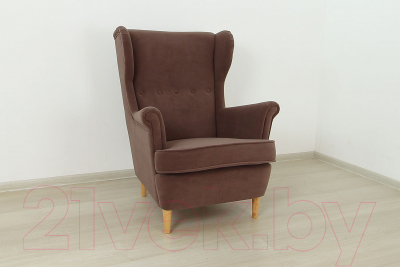 Кресло мягкое DiArt Лорд (велюр Ultra Nut/ножки светлые)