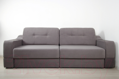 Диван DiArt Оскар 2 секции (велюр Магия 88/накладки МДФ венге)