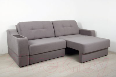 Диван DiArt Оскар 2 секции (велюр Магия 88/накладки МДФ венге)