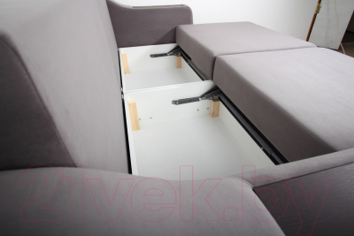 Диван DiArt Оскар 2 секции (велюр Магия 88/накладки МДФ венге)