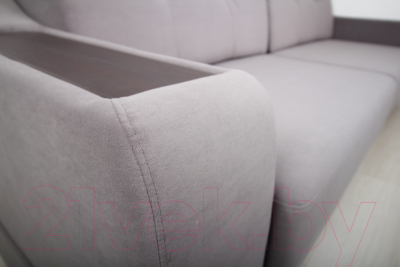 Диван DiArt Оскар 2 секции (велюр Магия 88/накладки МДФ венге)