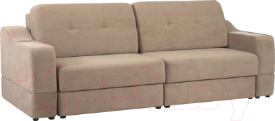 Диван DiArt Оскар 2 секции (велюр Магия 10/накладки МДФ крафт) - фото