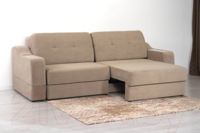 Диван DiArt Оскар 2 секции (велюр Магия 10/накладки МДФ крафт)