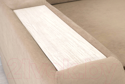 Диван DiArt Оскар 2 секции (велюр Магия 10/накладки МДФ крафт)