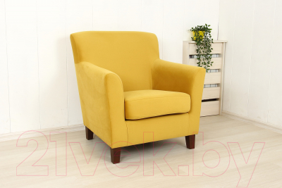 Кресло мягкое DiArt Прада 1П (велюр Махх 560/ножки венге)