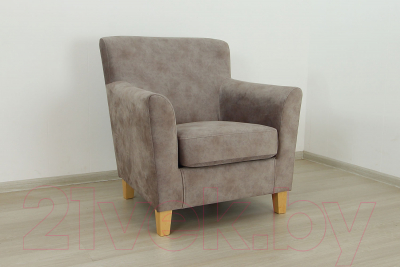 Кресло мягкое DiArt Прада 1П (велюр Магия 10/ножки светлые)