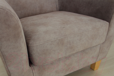 Кресло мягкое DiArt Прада 1П (велюр Магия 10/ножки светлые)