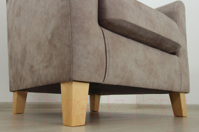 Кресло мягкое DiArt Прада 1П (велюр Магия 10/ножки светлые)