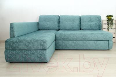 Диван угловой DiArt Сильвия Elax левый (велюр Everest Mint)