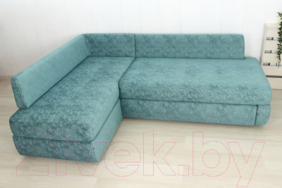 Диван угловой DiArt Сильвия Elax левый (велюр Everest Mint)