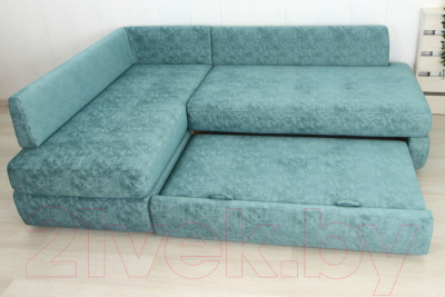 Диван угловой DiArt Сильвия Elax левый (велюр Everest Mint)