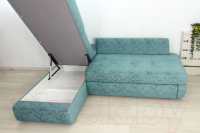 Диван угловой DiArt Сильвия Elax левый (велюр Everest Mint)