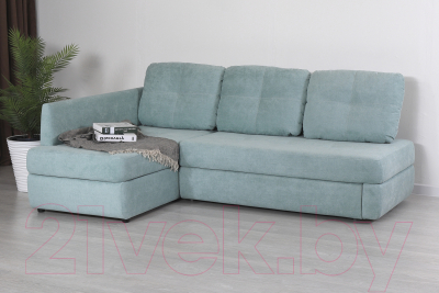 Диван угловой DiArt Сильвия Elax левый (велюр Happy 690)