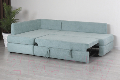 Диван угловой DiArt Сильвия Elax левый (велюр Happy 690)