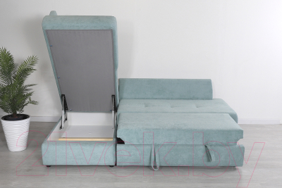 Диван угловой DiArt Сильвия Elax левый (велюр Happy 690)