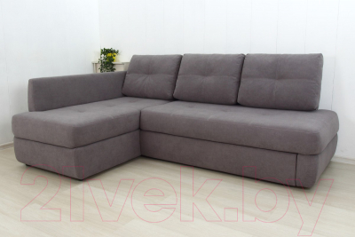 Диван угловой DiArt Сильвия Elax левый (велюр Магия 88)