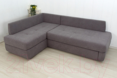 Диван угловой DiArt Сильвия Elax левый (велюр Магия 88)