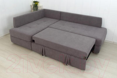 Диван угловой DiArt Сильвия Elax левый (велюр Магия 88)