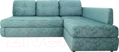 Диван угловой DiArt Сильвия Elax правый (велюр Everest Mint)