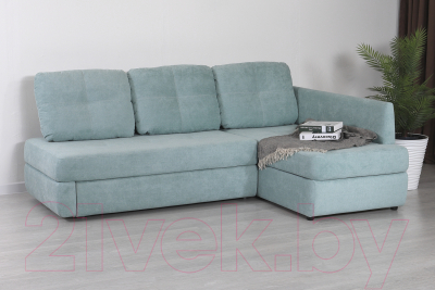 Диван угловой DiArt Сильвия Elax правый (велюр Happy 690)