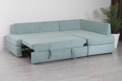 Диван угловой DiArt Сильвия Elax правый (велюр Happy 690)