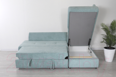 Диван угловой DiArt Сильвия Elax правый (велюр Happy 690)