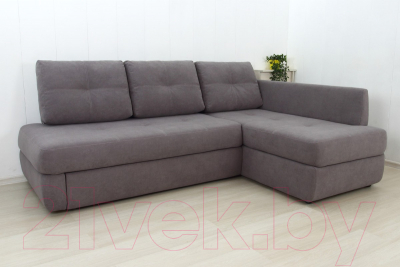 Диван угловой DiArt Сильвия Elax правый (велюр Магия 88)