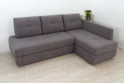 Диван угловой DiArt Сильвия Elax правый (велюр Магия 88)
