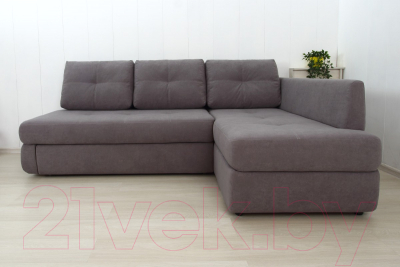 Диван угловой DiArt Сильвия Elax правый (велюр Магия 88)