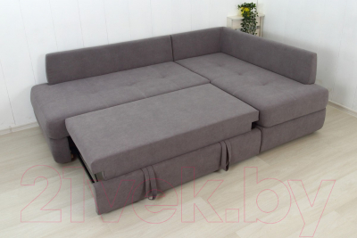 Диван угловой DiArt Сильвия Elax правый (велюр Магия 88)