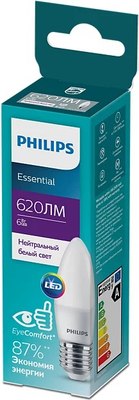 Лампа Philips ESS LEDCandle6W 620lm E27 840 B35FR / 8719514312807