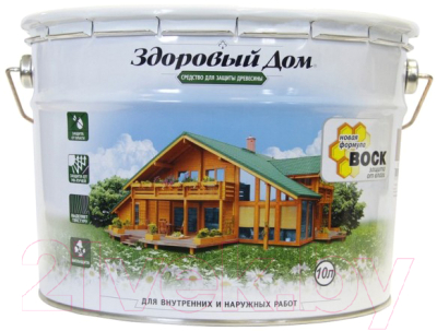 Защитно-декоративный состав Здоровый дом Рябина - фото