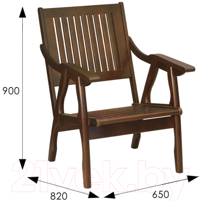 Кресло садовое Мебелик Массив решетка