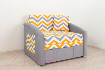 Диван DiArt Кеша 800 (велюр Rikko Yellow/Магия 53)